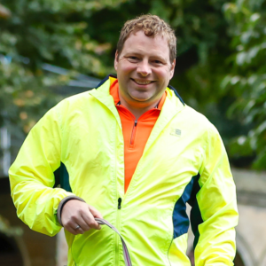 James in running kit